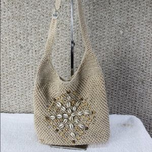 ⚠️PRICE FIRM⚠️The Sak tan seashell/beaded hobo bag